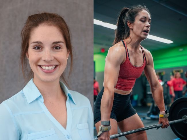 healthy food and excercise equipment