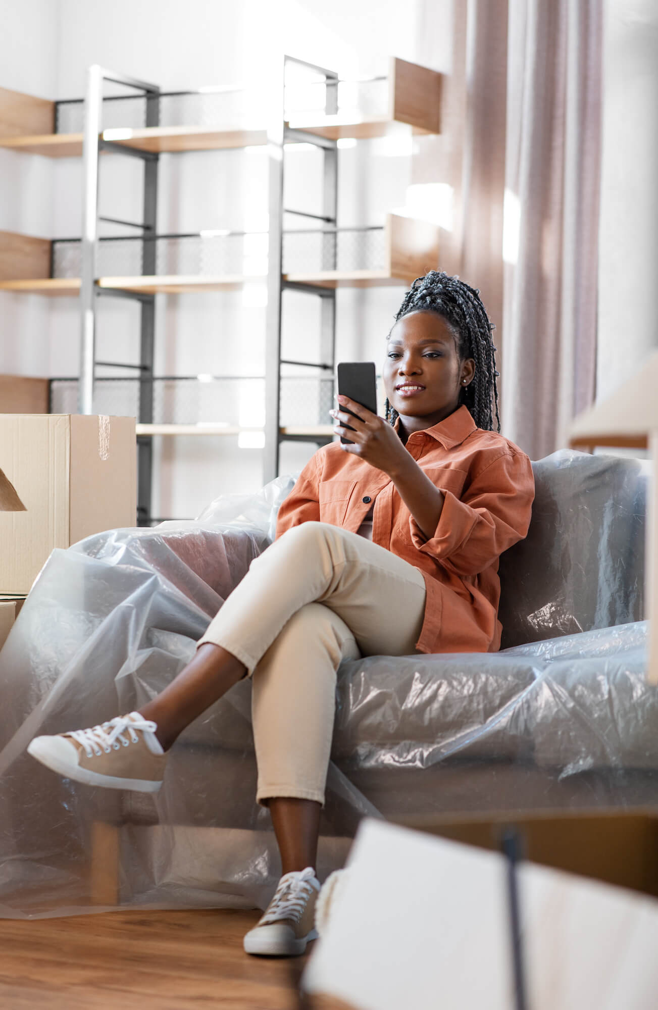 A person checking their credit score on a mobile device