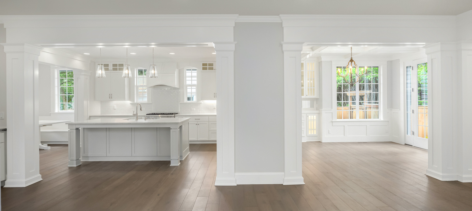 large interior of new home