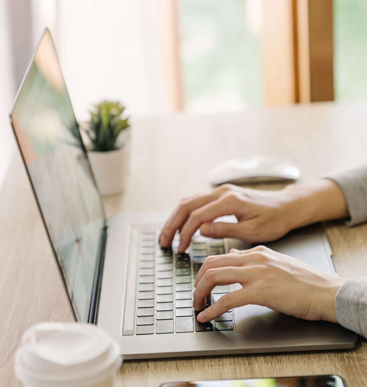 person using laptop