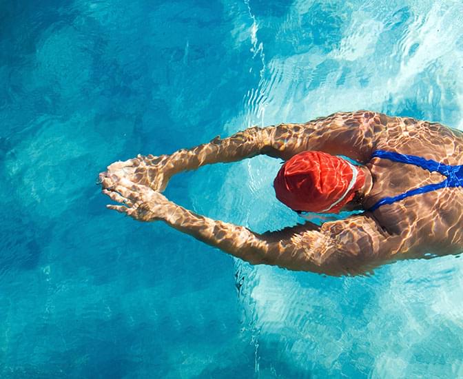 woman swimming